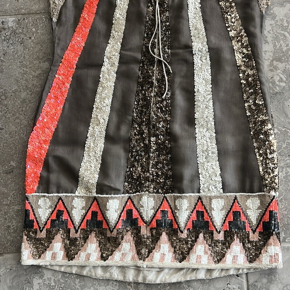 All Saints Aztec Dazzle Spitalfields Sequin Dress Size 10 - Picture 10 of 12